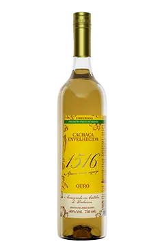 Cachaça 1516 Ouro envelhecida em Umburana 750ml 40%Vol
