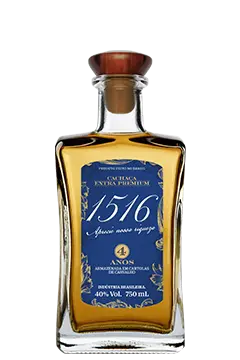 Cachaça 1516 Ouro Extra Premium Carvalho 4 anos 750ml 40%Vol