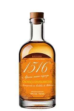 Cachaça 1516 Ouro envelhecida em Balsamo 750ml 40%Vol