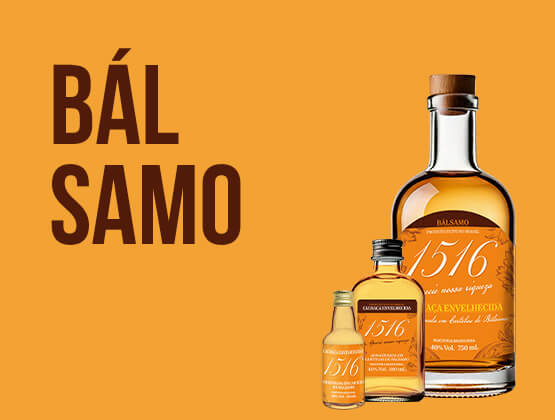 Cachaça 1516 Ouro envelhecida em Bálsamo 750ml 40%Vol