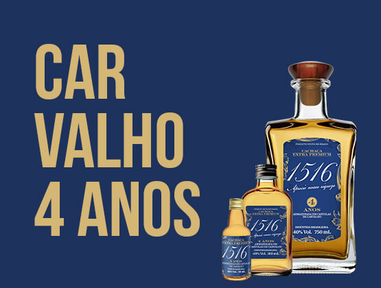 CACHAÇA 1516 OURO EXTRA PREMIUM CARVALHO 4 ANOS 750ml 40%Vol