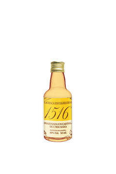 PET Cachaça 1516 Ouro envelhecida em Umburana 50ml 40%Vol