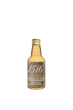 PET Cachaça 1516 Ouro envelhecida em Carvalho Americano 50ml 40%Vol