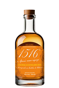 Cachaça 1516 Ouro envelhecida em Balsamo 750ml 40%Vol